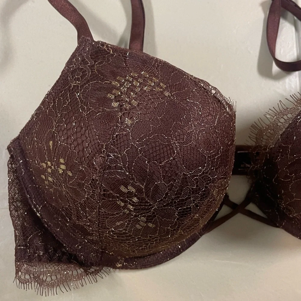 Victoria's Secret Deep Brown Lace Bra - Picture 6 of 15